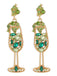 Champagne Glass Pearl Gem Earrings