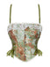1960s Floral Lace Spaghetti Straps Corset Top
