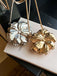 Flower Shape Alloy Chain Mini Bag