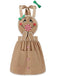 Brown 1940s Gingerbread Cookie Lollipop Bow Apron Dress