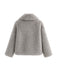 Grey 1980s Faux Fur Cropped Jacket