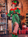 Green 1950s Sequin Christmas Elf Costume Set