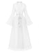 1950s Sheer Flared Sleeve Belted Long Robe