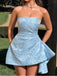 1970s Strapless Roses Jacquard Dress