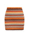Multicolor 1970s Zigzag Knit Mini Skirt