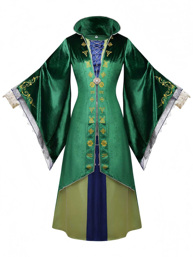 1930s Velvet Winifred Sanderson Inspired Witch Costume Dress