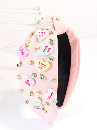 Valentine's Day Heart Rhinestones Headband