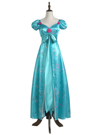 1980s Enchanted Giselle-Inspired Cosplay Floral Princess Dress