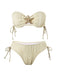 1950s Bandeau Sand-Ripple Jeweled Starfish Bikini Set