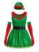 Green 1980s Christmas Tree Dress Set