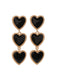 Valentine's Day Triple Heart-Shaped Pendant Earrings