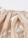 Champagne 1930s Off Shoulder Slit Satin Dress