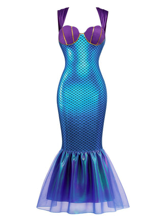 1930s Seashell Mermaid Halloween Bodycon Dress