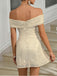 1980s Off-Shoulder Sequined Trumpet Mini Dress