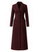 1930s Solid Lapel Button Wool Coat