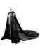 Black Halloween Vampire Bride Mesh Hooded Cape Cloak