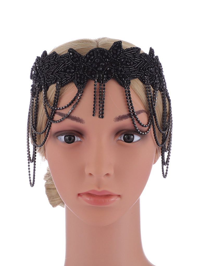 Vintage Bead Fringe Party Headband