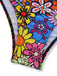 2000s Daisy Halter Colourful Tankini Set - vintage fashion, retro style, classic elegance for vintage lovers