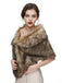 Vintage Brown Faux Fur Wraps Shawls