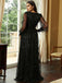 1920s Sequined Deep V-Neck Side Slit Maxi Dress