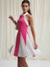 1950s Halter Colorblock 3D Floral Backless Dress