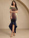 1930s Gradient Sequined Slashed Fishtail Dress