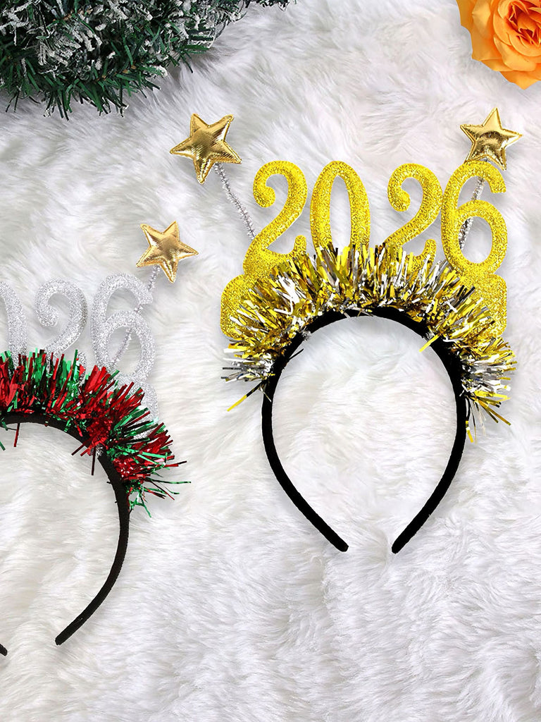 2026 New Year Party Star Streamer Headband - vintage fashion, retro style