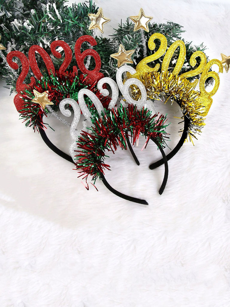 2026 New Year Party Star Streamer Headband - vintage fashion, retro style