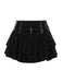 Black 1950s Lace-Up Cross Lace Skirt