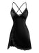 1960s Spaghetti Strap Satin Lace Nightgown