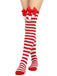 Christmas Striped Bow Pom-Poms Socks