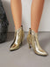 Metallic Tassel Pointed Toe Stiletto Chelsea Boots