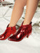Metallic Tassel Pointed Toe Stiletto Chelsea Boots