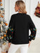 Black 1960s Christmas Lights Knit Sweater