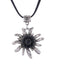 Vintage Rhinestone Edelweiss Dangle Necklace