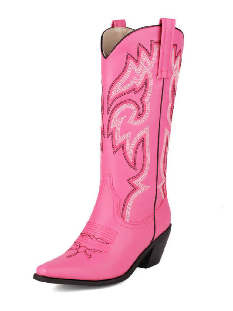 Vintage Embroidered Western Cowboy Boots