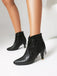 Metallic Tassel Pointed Toe Stiletto Chelsea Boots