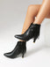 Metallic Tassel Pointed Toe Stiletto Chelsea Boots