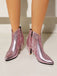 Metallic Tassel Pointed Toe Stiletto Chelsea Boots