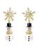 Christmas Rhinestone Snowflake Pearl Hat Snowman Stud Earrings