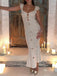 White 1960s Floral Cutout Cap Sleeve Fishtail Dress