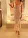 White 1960s Floral Cutout Cap Sleeve Fishtail Dress