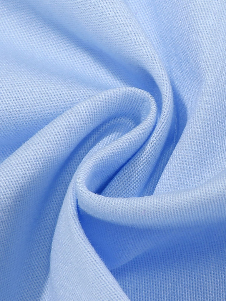 1950s Sailor Collar Bow-Tie Solid Sleeveless Dress