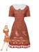 1960s Christmas Gingerbread Man A-Line Dress