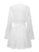 1970s Sheer Solid Shirt Dress
