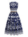 1970s Boho V-Neck Button Belted Dress