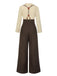 2PCS 1930s Cotton Solid Blouse & Suspender Pants - vintage fashion, retro style
