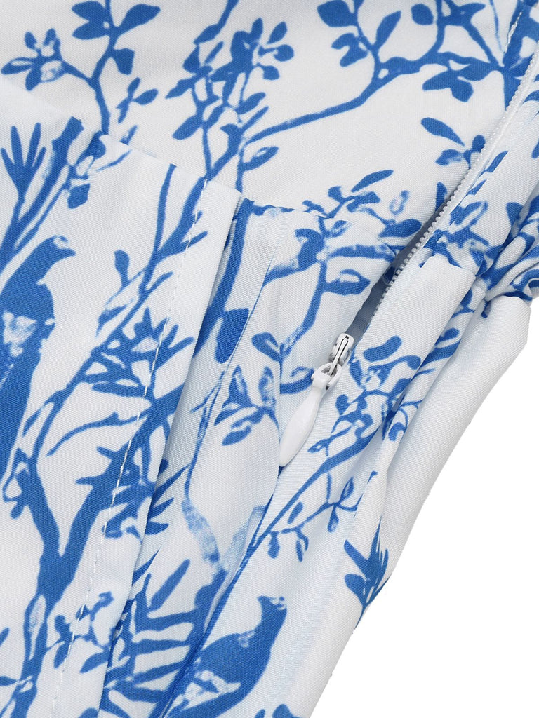 2PCS 1930s Solid Dolman Blouse & Floral Pants, vintage top, retro blouse - perfect for women who love vintage and retro fashion
