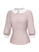 2PCS 1940s Colorblock Pink Blouse & Gray Dress - vintage dress, retro fashion for women