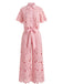 2PCS 1940s Lace Hollow Out Shirt & Wide-Leg Pants, vintage fashion, retro style - vintage inspired fashion